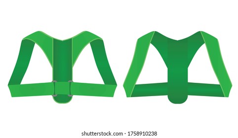 Grüner Unterstützungsgürtel. Vektorgrafik