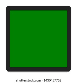 green surface blackboard in square shape isolated on white background. vector illustration