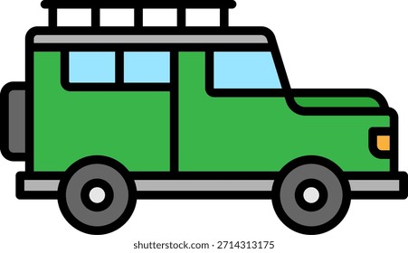 Ilustração do vetor do carro SUV verde