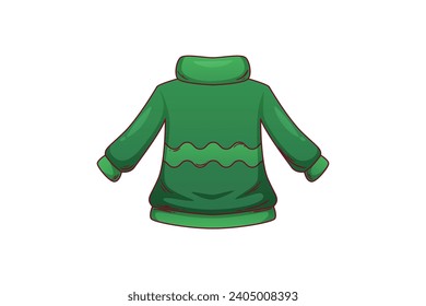 Green Sweater Christmas Clothes Sticker