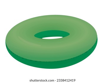 Green swim ring. vector illustration