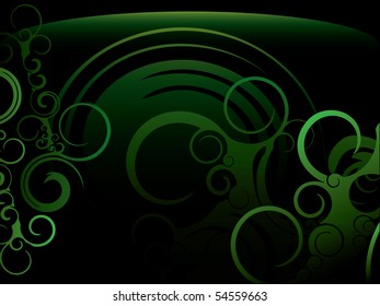 Fondo abstracto de giro verde