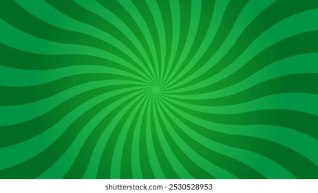 Grünes wirbelndes Hintergrunddesign. Vektorgrafik für Wirbeldesign