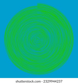 green swirl circle isolated on blue abstract background 