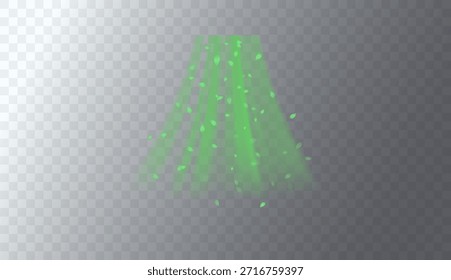 Elementos de remolino verde con hojas, movimiento de vórtice orgánico y curvas luminosas suaves. Frescura natural, tonos herbales, texturas botánicas. Concepto de vitalidad y energía ecológica. Ilustración vectorial de aire fresco