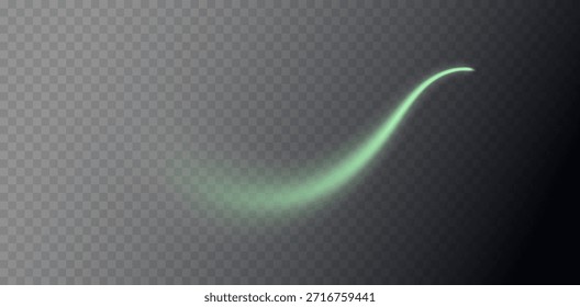 Elementos de redemoinho verde com movimento orgânico e curvas luminosas suaves. Frescura natural, tons de ervas e texturas botânicas. Vórtice fresco, vitalidade e energia ecológica. Ilustração de vetor de movimentos aéreos