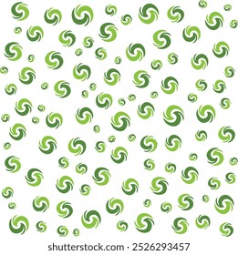 Green swirl pattern isolated on a white background vector illustration