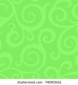 Green swirl seamless pattern