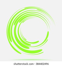 Green swirl shapes illustration vector design.