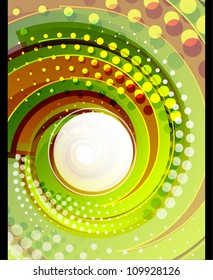 Green swirl vector abstract background