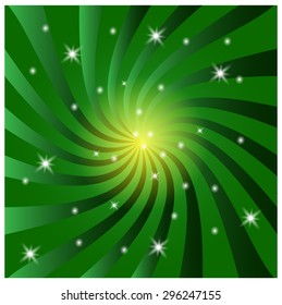 Green swirling background