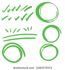 Green Swirls Swoosh Vector Accent Line Work