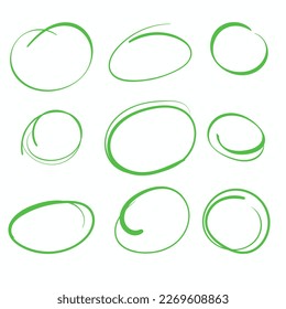 Green Swirls Swoosh Vector Accent Line Work