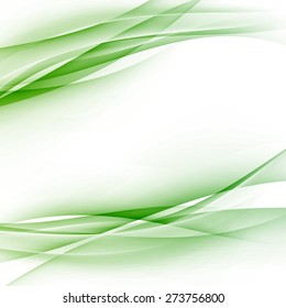 Green swoosh abstract wave folder border modern hi-tech business card or certificate template layout. Vector illustration