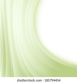 Green swoosh waves folder - abstract certificate fantasy lines background. Vector illustration
