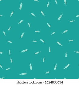 Green Sword for game icon isolated seamless pattern on green background.  Vector Illustration