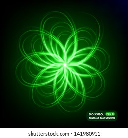 green symbol, environment. flower.