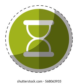 Green symbol loading button icon image, vector illustration