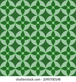 green symbol of water drop vector in circle geometric seamless pattern wallpaper texture background. graphic design ,textile working, decoration concept