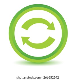 Green synchronization icon on a white background. Vector illustration