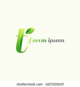 Green t logo vector template design for your brand