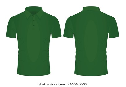 Green  t shirt template. vector illustration