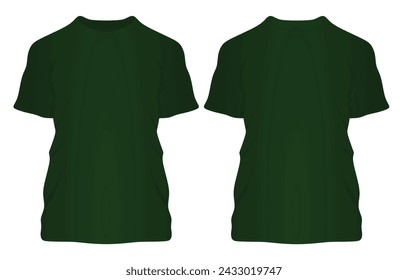 Camiseta verde. ilustración vectorial