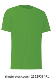 Camiseta verde. Ilustración vectorial