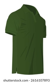 Green  t shirt. vector illustration