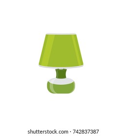 Green table lamp illustration