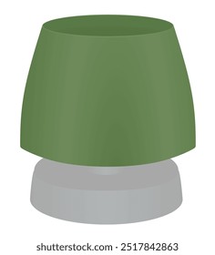 Green table lamp. vector illustration