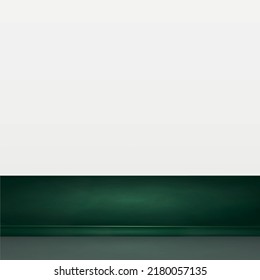 Green table top on white background, promotional web template - Vector illustration