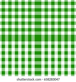 green tablecloth, checkered pattern