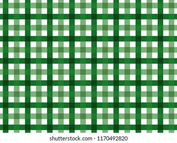 Green Tablecloth Seamless Pattern. Decorative Gingham Design 