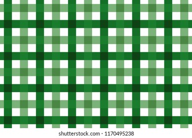 Green Tablecloth Seamless Pattern. Decorative Gingham Design 