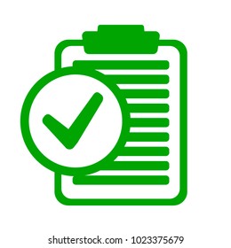 green tablet with a box mark on a white background