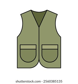 Green Tactical Vest, A simple green vest with utility pockets.