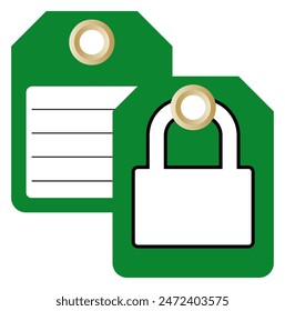 Green Tag Label Symbol Sign,Vector Illustration, Isolate On White Background.EPS10