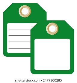 Green Tag Label Symbol Sign,Vector Illustration, Isolate On White Background.EPS10