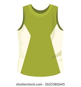 Top tanque verde com inserções brancas, perfeito para um olhar esportivo e dinâmico