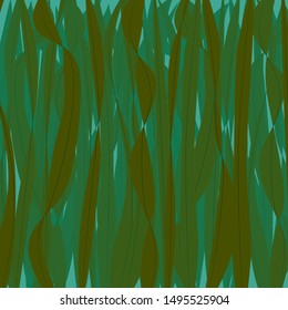 green tape algae under water,  somewhere deep