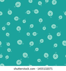 Green Target icon isolated seamless pattern on green background. Investment target icon. Successful business concept. Cash or Money sign.   Vector Illustration
