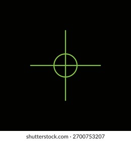 green target retro futuristic element