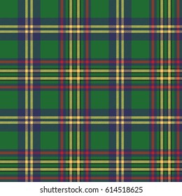 Green tartan classic seamless pattern. Vector illustration.