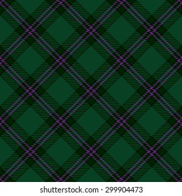 Green tartan diagonal seamless pattern background