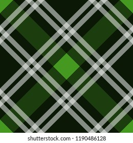 green tartan fabric texture in a square pattern seamless vector illustration eps 10