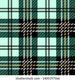 green tartan fabric texture in a square pattern seamless vector illustration eps10