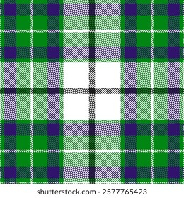 Green Tartan Plaid Scottish Pattern, Vector illustration