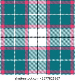 Green Tartan Plaid Scottish Pattern, Vector illustration