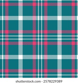 Green Tartan Plaid Scottish Pattern, Vector illustration